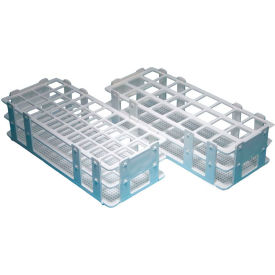 United Scientific™ Test Tube Rack For 20mm Tubes Wet & Dry PP 40 Places White Pack of 6 77903