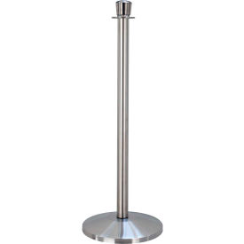 Queueway Post Rope Crowd Control Queue Classic Stanchion Satin Stainless Economy Line - Pkg Qty 2 QWAY310-3S