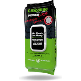 Crocodile Cloth® PowerSCRUB Dual Surface Heavy Duty Wipes 15