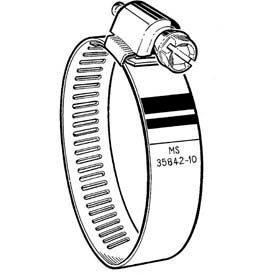 MS12SS All Stainless Military Worm Gear Hose Clamp 9/16