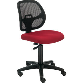 Interion® Mesh Office Chair With Mid Back Fabric Red 644RD695