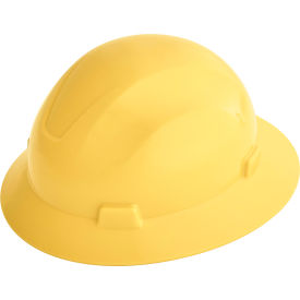 Jackson Safety Advantage Full Brim Hard Hat Non-Vented 4-Pt. Ratchet Suspension Yellow 20801