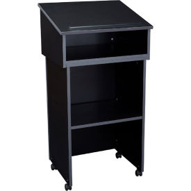 Oklahoma Sound® Tabletop Lectern w/AV Cart/Lectern Base Black 22/112-BK 22/112-BK