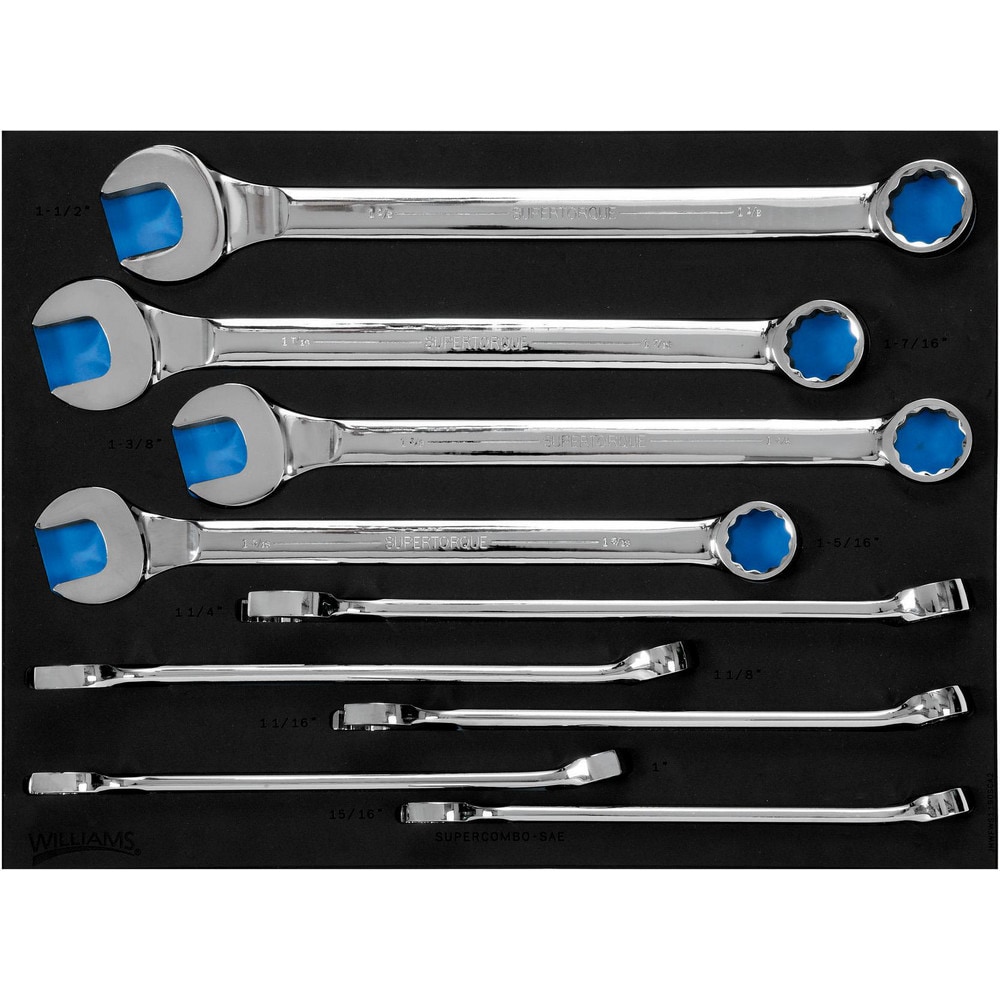 Wrench Sets, System Of Measurement: Inch , Container Type: Foam Inserts , Material: Chromium-Vanadium Steel , Non-sparking: No , Corrosion-resistant: Yes  MPN:JHWFWS1190SCA2