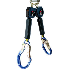 3M™ DBI-SALA Nano-Lok Personal Twin-Leg Self Retracting Lifeline w/ Aluminum Rebar Hook 6 Ft. 3100553