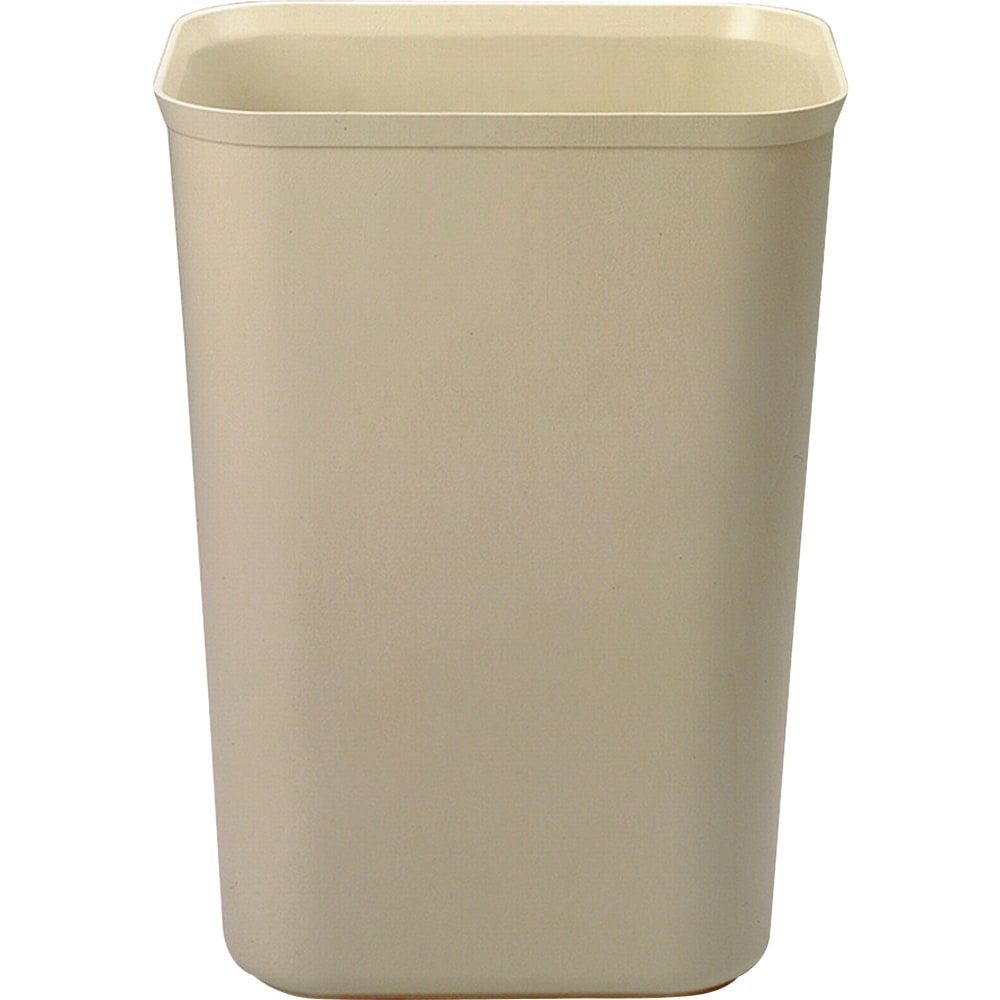 Rubbermaid Fire-Resistant Wastebasket, 10 Gallons, 20in x 15in x 11 1/4in, Beige MPN:254400BG