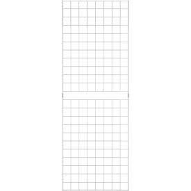 2' x 6' - Portable Wire Grid Wall Panel -  Chrome - Pkg Qty 3 C2X6