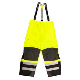 Radians RW32-EZ1Y Heavy Duty Rip Stop Waterproof & Breathable Pants W/Bib Hi-Viz Lime XL RW32-EZ1Y-XL