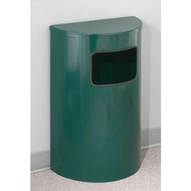 Glaro Steel Half Round Wall Mount Trash Can W/Side Opening 6 Gallon Bronze Vein 1893-BV-BV-WM189