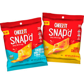 CHEEZ-IT Snap'd Cheesy Baked Snack Variety Pack 0.75 oz 42 Count 2 Pack 29500093
