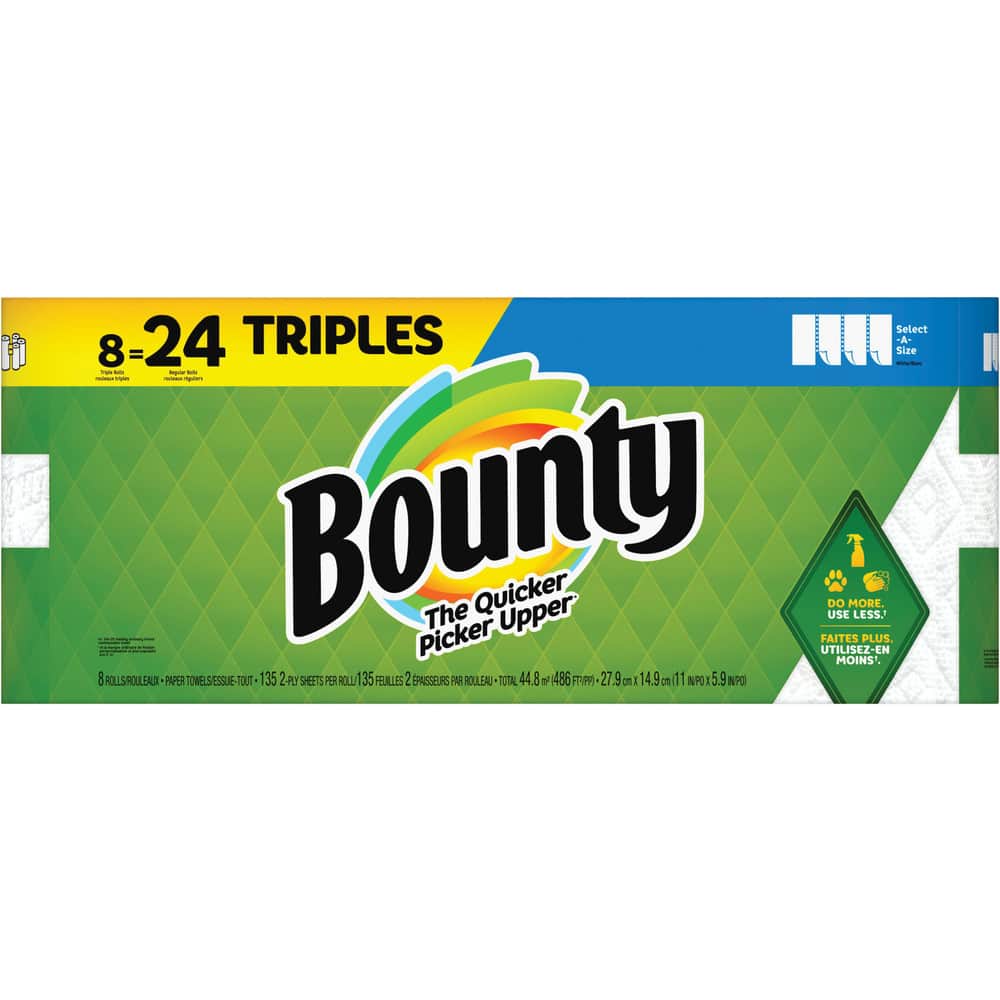 Bounty Select-A-Size Paper Towels, Triple Roll, White, 8 Count MPN:PGC05661