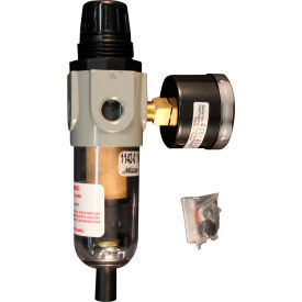 Milton S-1142 Mini Piggyback Filter/Regulator Polycarbonate Bowl 1/4