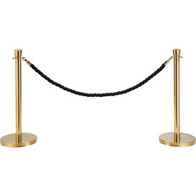 GoVets™ Black Vinyl Braided Rope 59