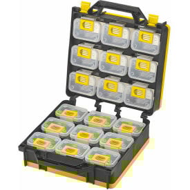 ShopSol 1010496 Bin Compartment Case - 2 Sided 18 Locking Bins 26