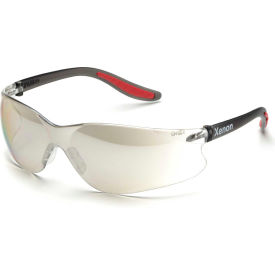 Elvex® Xenon™ Frameless Safety Glasses HC/PC Clear Lens Black Temples Pack of 12 WELSG14IO