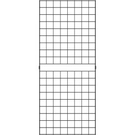 2' x 5' - Portable Wire Grid Wall Panel - Semi-Gloss Black - Pkg Qty 3 B2X5