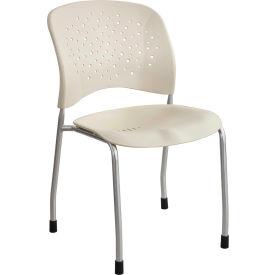 Safco® Reve™ Plastic Guest Stacking Chair with Straight Legs - Latte - Pack of 2 6805LT