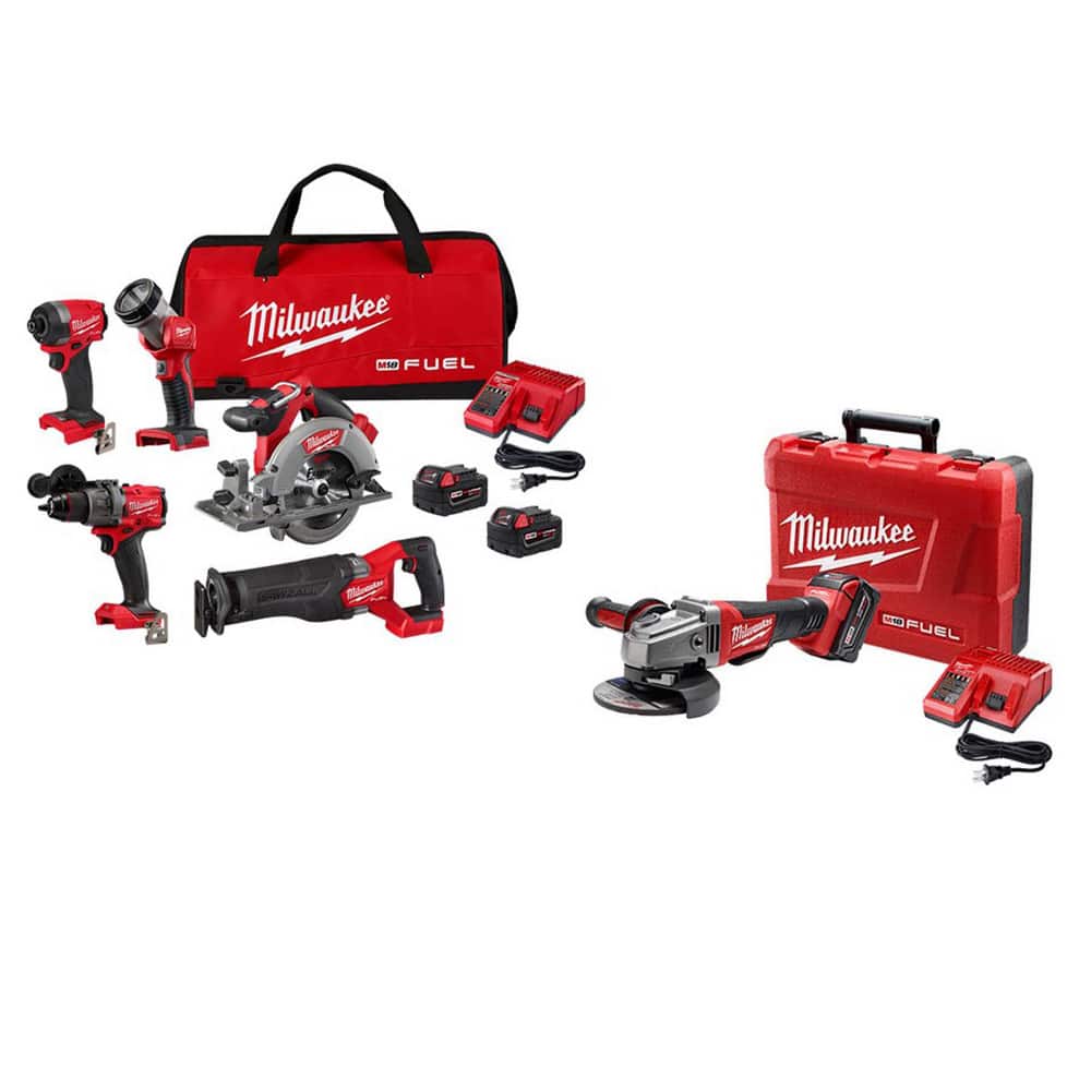 Cordless Tool Combination Kits, Kit Type: 18 Volt Cordless Tool Combination, Hammer Drill, Impact Driver, Circular Saw, Worklight, Reciprocating Saw  MPN:6761475/9656398