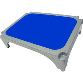 Imperial Surgical® OR-36363-02 Aluminum Stackable Step Stool with Dark Blue Mat - Pkg Qty 4 OR-36363-02