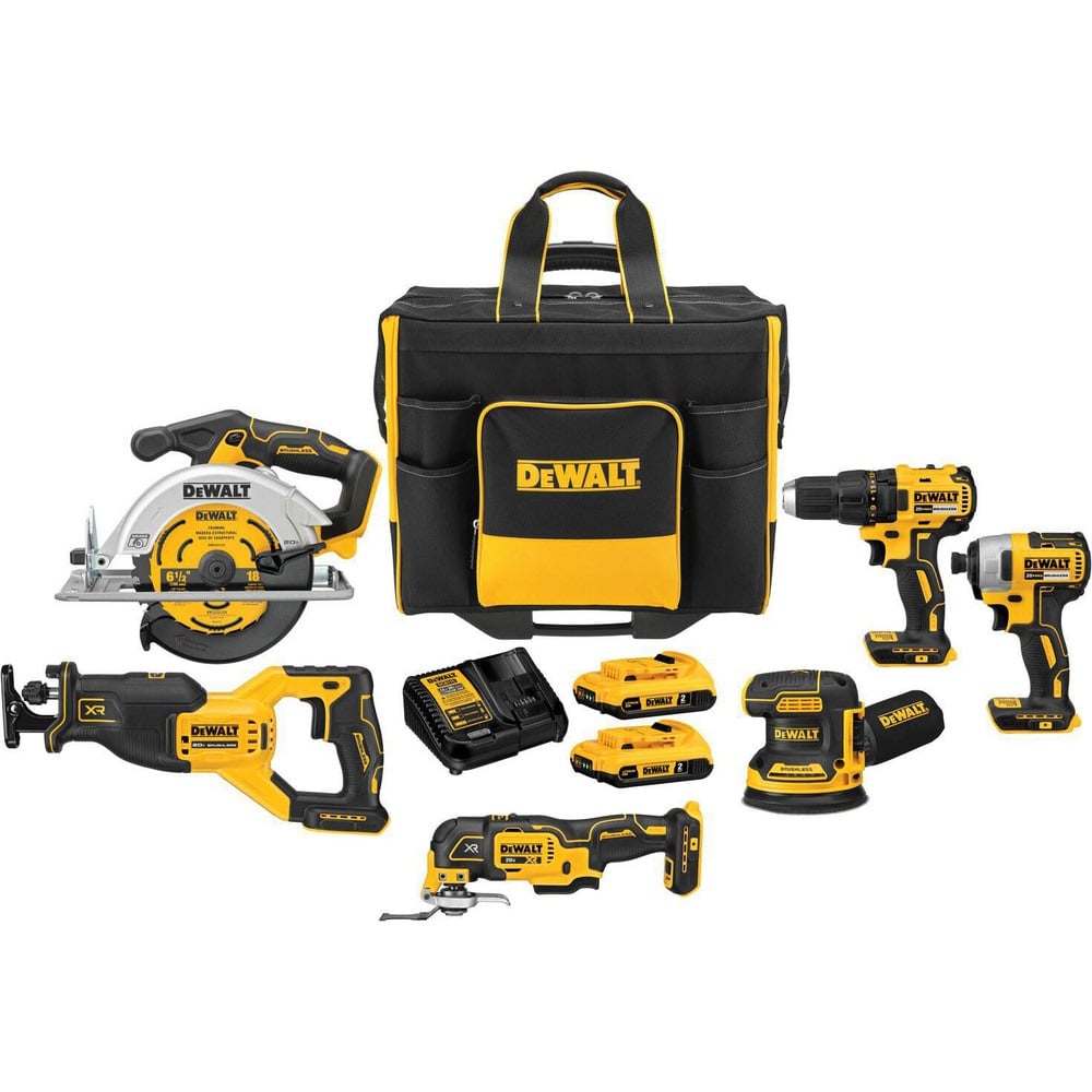 Cordless Tool Combination Kits, Kit Type: 20 Volt Cordless Tool Combination , Tools: Brushless Compact Drill/Driver, 1/4 in Brushless Compact Impact Driver MPN:DCKSS676D2