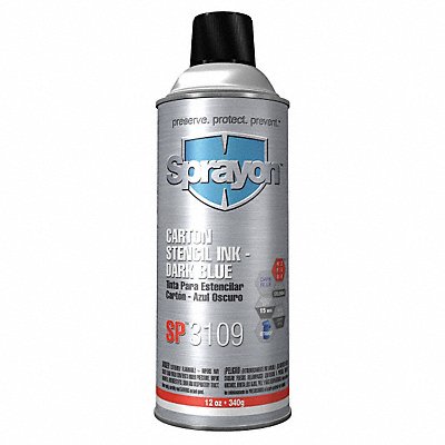 Stencil Ink Aerosol Can Dark Blue 12 oz. MPN:S03109000