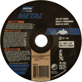 Norton 66252842015 Metal Right Angle Cut-Off Wheel 6