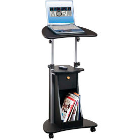 Techni Mobili Deluxe Rolling Laptop Cart with Storage 21-1/2