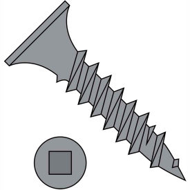 #8 x 1 Square Drive Bugle Head Fine Thread Drywall Screw Black Phosphate - Pkg of 2000 0816YQG
