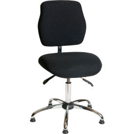 ShopSol ESD Office Chair - Low Height - Economy Fabric - Black 1010444