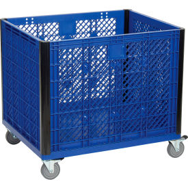 GoVets™ Easy Assembly Vented Wall Container - Casters 39-1/4 x 31-1/2 x 34 Overall 087C603