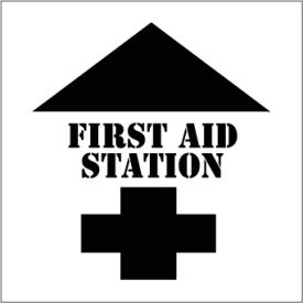 Plant Marking Stencil 20x20 - First Aid Station PMS262