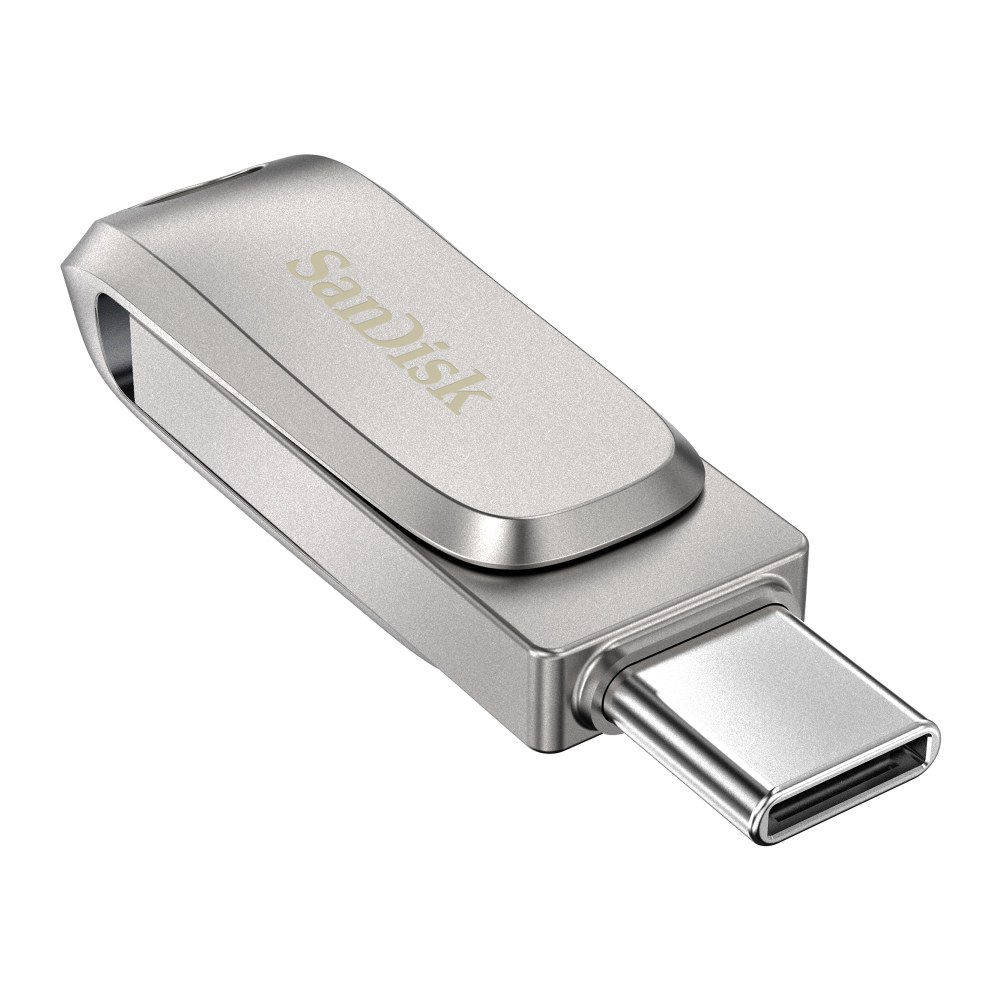SanDisk iXpand Dual Drive USB-C Luxe Flash Drive, 128GB, Silver (Min Order Qty 2) MPN:SDDDC4-128G-A46