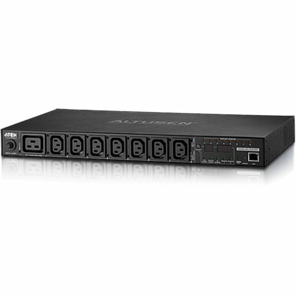ATEN PE6208 Power Distribution Unit-TAA Compliant - 7 x IEC 60320 C13, 1 x IEC 60320 C19 - 230 V AC - 3840 W - Network (RJ-45) - 1U - Rack Mount MPN:PE6208B
