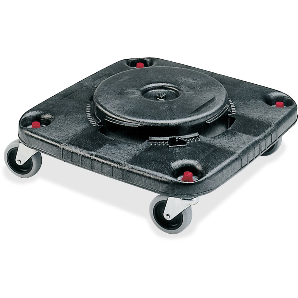 Rubbermaid Commercial Brute Square Container Dolly - 300 lb Capacity - Plastic - 17.25in Width x 6.25in Height - Black - 1 Each MPN:353000BK