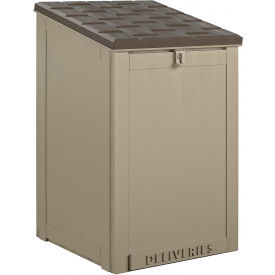 COSCO® BoxGuard® Lockable Outdoor Storage Box 6.3 Cu. Ft. 20-1/2 x 22 x 33-1/4 Tan C333BP88BTN1E