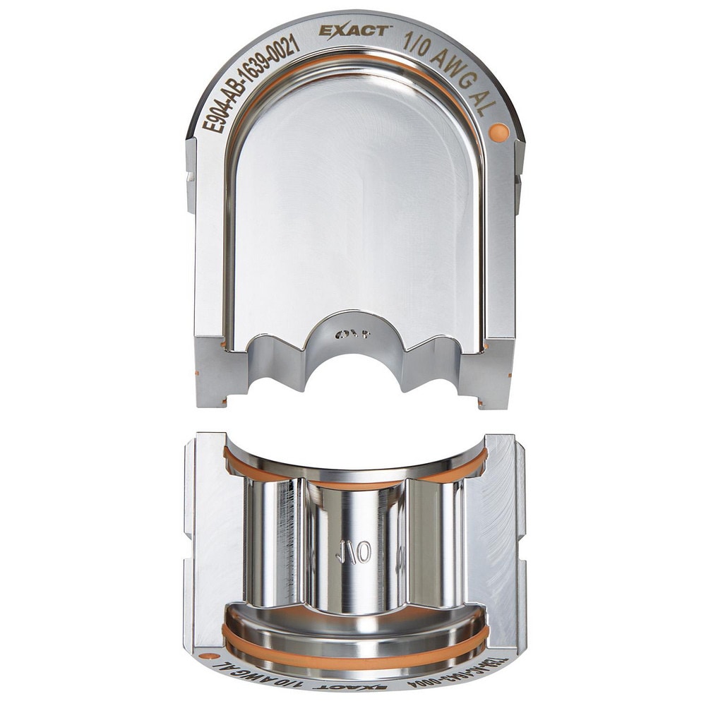 Crimper Dies, Tool Type: U-Style Dies , Size: 1/0 AWG , Color: Silver , For Use With: Mfr. No. 2779-22 , Type: U-Style Dies  MPN:49-12-U01A