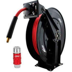 Milton Air Hose Reel & 5-In-1 Universal Safety Exhaust Coupler MK2760G2