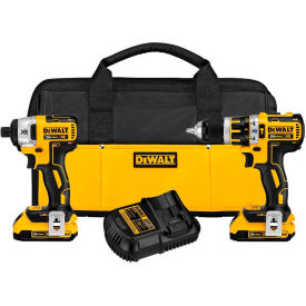 DeWALT DCK2050M2 20V MAX XR Li-Ion Brushless Compact Hammer Drill & Impact Driver Combo Kit DCK2050M2