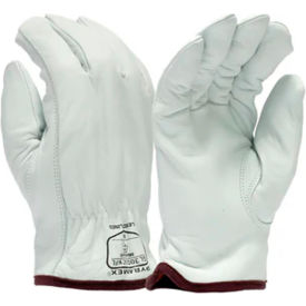 Pyramex® GL3006CKF Insulated Premium Goatskin Drivers Gloves Keystone Thumb 2XL White GL3006CKFX2