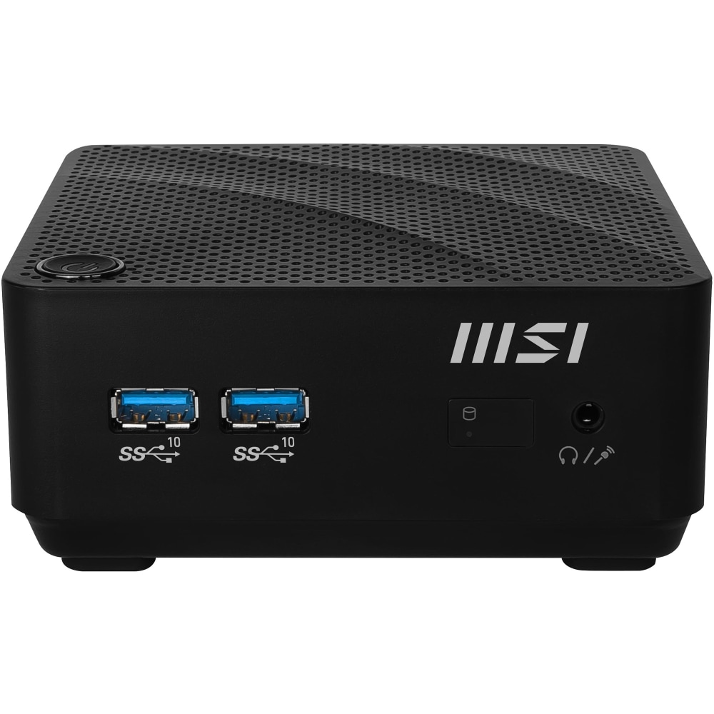 MSI Cubi N Cubi N JSL-070US Desktop Computer - Intel Celeron N4500 Dual-core (2 Core) 1.10 GHz - 4 GB RAM DDR4 SDRAM - 128 GB M.2 Serial ATA/600 SSD - Mini PC - Black - Intel Chip - Windows 11 Pro - Intel UHD Graphics DDR4 SDRAM - IEEE 802.11ax - 65 W MPN