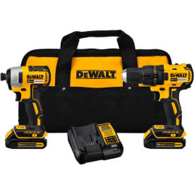 DeWALT DCK277D2 20V MAX Compact Brushless Drill/Driver Impact Combo Kit (2)1.5Ah Batteries & Charger DCK277D2