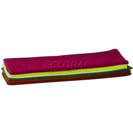 Winco BTM-16AC Microfiber Towels Assorted Colors Pack of 6 BTM-16AC