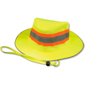 ERB® Aware Wear® S230 Boonie Hat Polyester One Size Hi-Viz Lime WEL61587HL