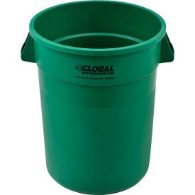 GoVets™ Plastic Trash Can - 32 Gallon Green 460GN240