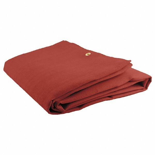 Welding Blankets, Curtains & Rolls, Material: Fiberglass, Silicone , Width (Feet): 6.00 , Material Weight (oz/sq. yd.): 32 , Color: Red , Grommet: Yes  MPN:36156