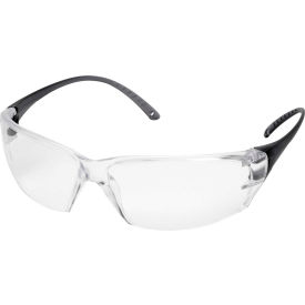 Elvex® Helium 18 Lightweight Frameless Safety Glasses Clear Lens Black Temples Pack of 12 - Pkg Qty 12 WELSG59C