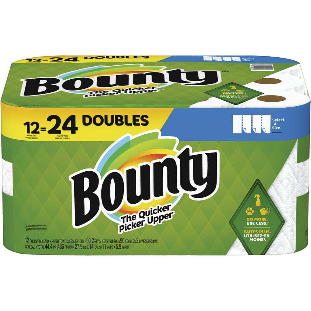 Bounty Select-A-Size Paper Towels, Double Roll, White, 12 Count MPN:PGC08664