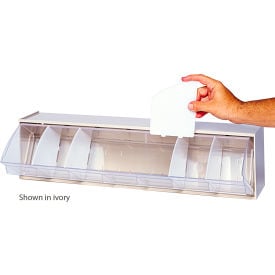Quantum Dividable Tip Out Bin QTB412 5 Dividers 23-5/8 x 5-1/4 x 5-15/16 Gray QTB412GY