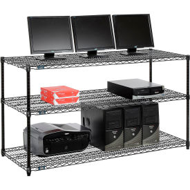 Nexel™ 3-Shelf Wire Computer LAN Workstation 60