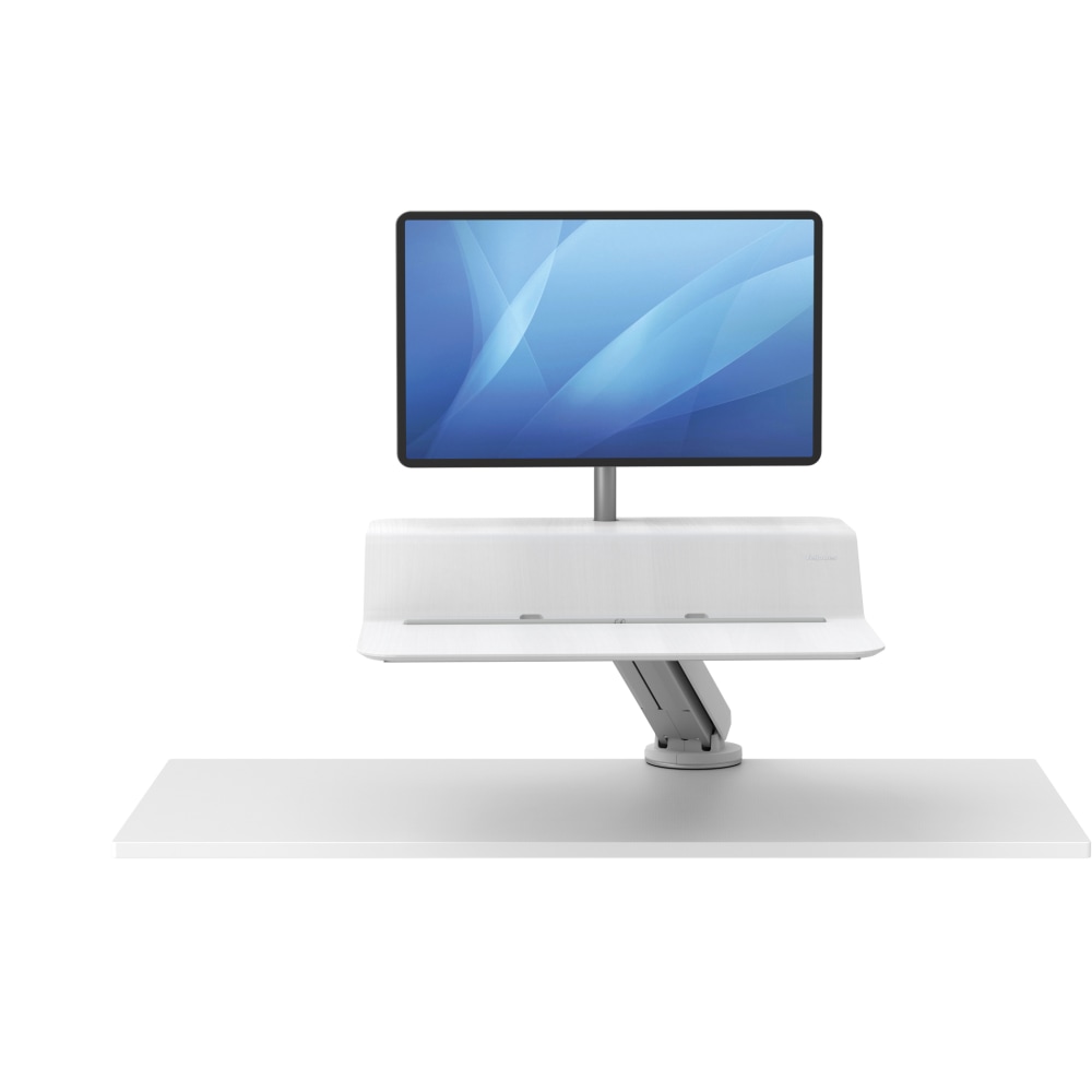 Fellowes Lotus RT Sit-Stand Desk Riser Workstation, Single Monitor, 35-1/2 